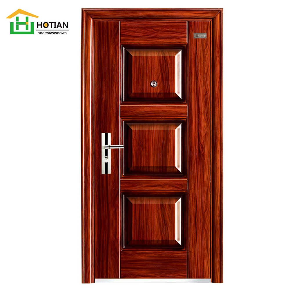 Latest Design Wrought Iron Steel Security Double or Single  Turkish Steel Doors