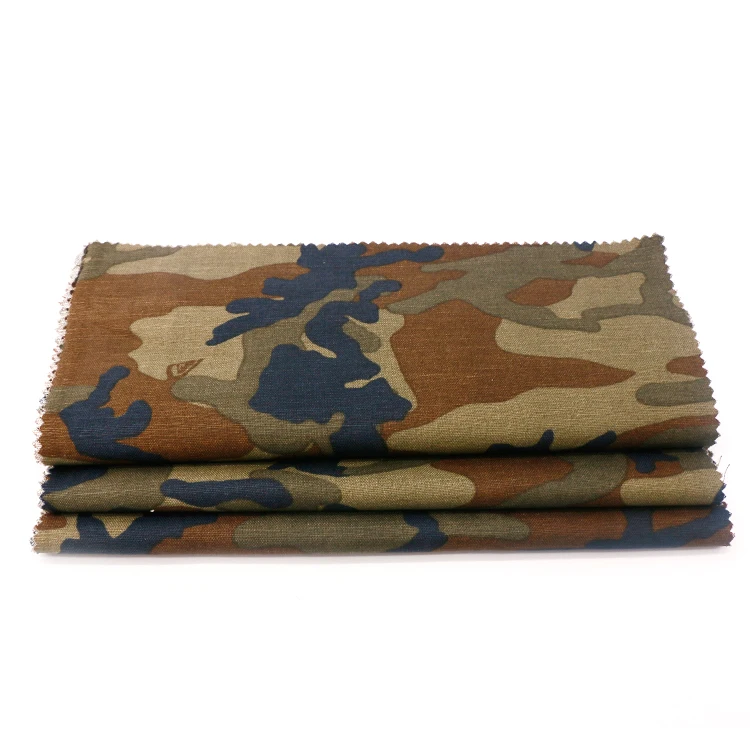 55% лен, 45% хлопок, печатный простой тканый материал