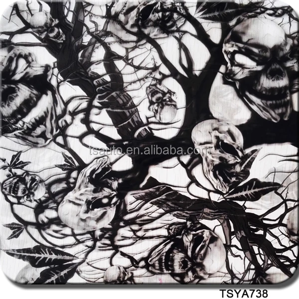 TSAUTOP 1M Width Flame and Skull Wholesale Hydrographic Film
