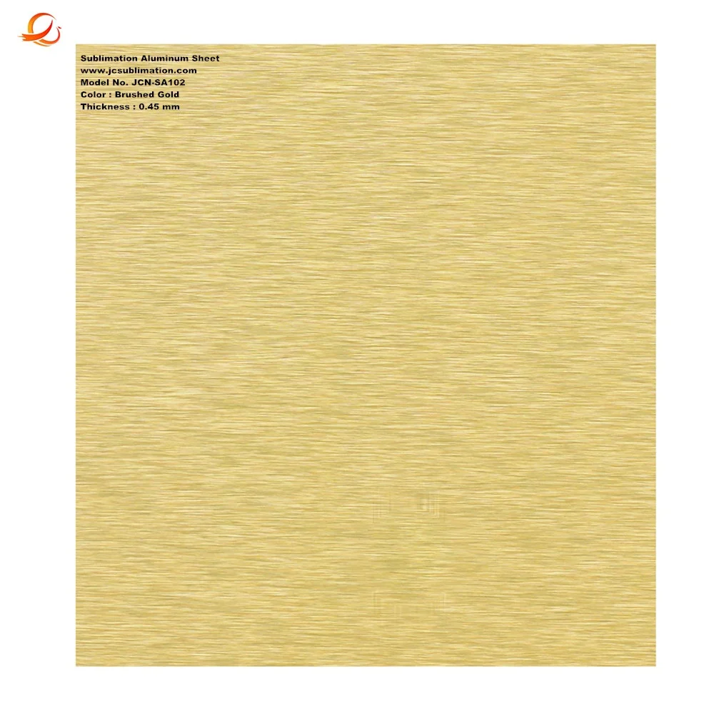 Brushed Gold Blanks Heat Transfer Sublimation Aluminum Sheet - China Sublimation  Blanks, Sublimation