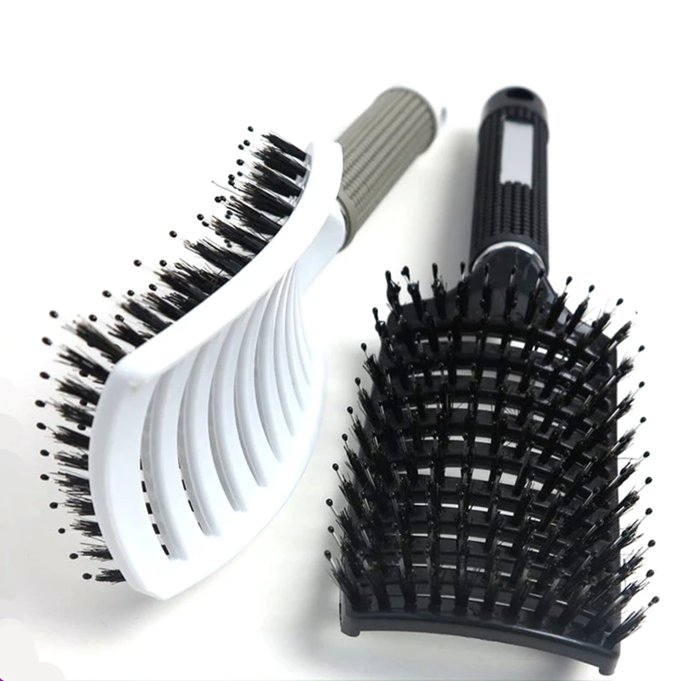 Anti-static Heat Curved Vent Comb Barber Salon Hair Styling Tool Boar  Bristle Hair Brush For Detangling All Hair Types - Buy Hair Brush,Curved Hair  Brush,Boar Bristle Hair Brush Product on 