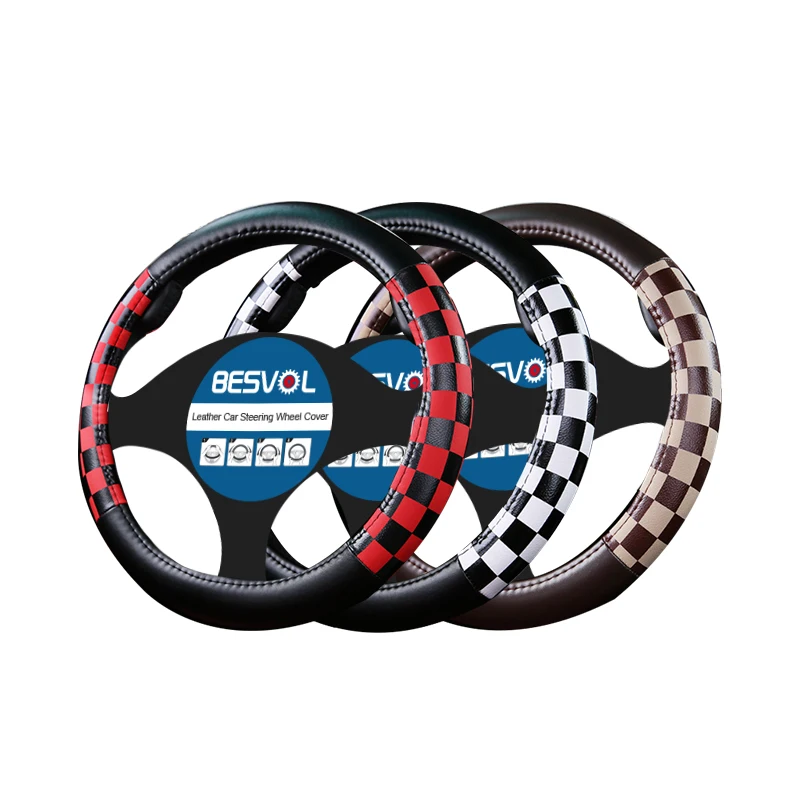 
FX-P-002 пользовательский двухцветный кожаный автомобиль рулевое колесо крышка микрофибра искусственная кожа 