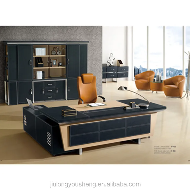 Leather Pvc Upholstery Boss Modern Director Office Table Design F65 Office Boss Table Desk View Boss Modern Directore Office Tabe Design Jiulongyousheng Product Details From Foshan City Nanhai Jiulong Yousheng Office Furniture
