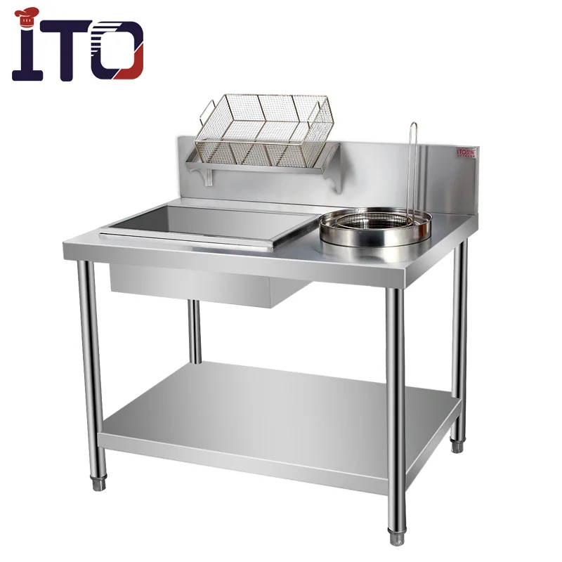 Simple Work Bench Western Fast Food KFC Wrapping Table