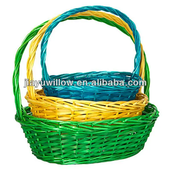 3pc Colored Cheap Wicker Easter Baskets Wholesale Buy Cheap Easter