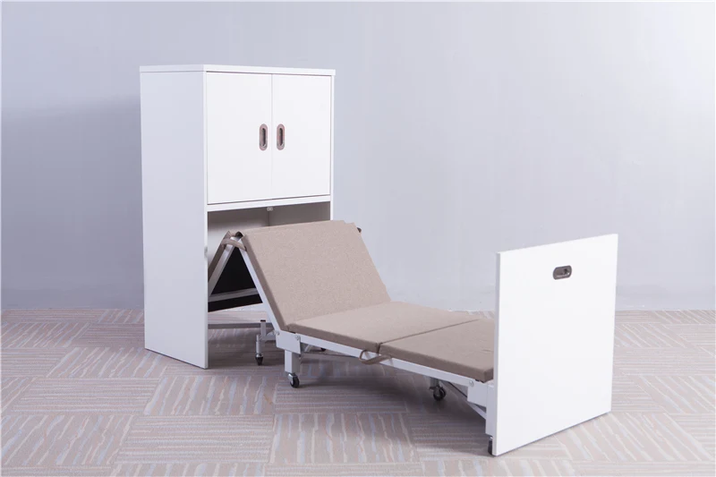 ポータブル折りたたみベッド新デザイン木製折りたたみベッド収納