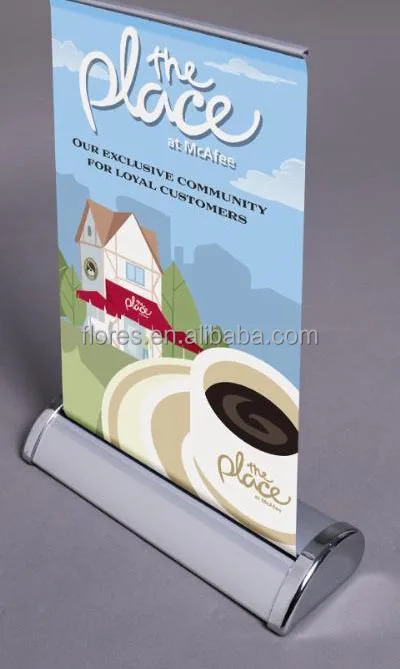 A3&a4 Mini Roll up Banner Pocket Desktop Roll Screen