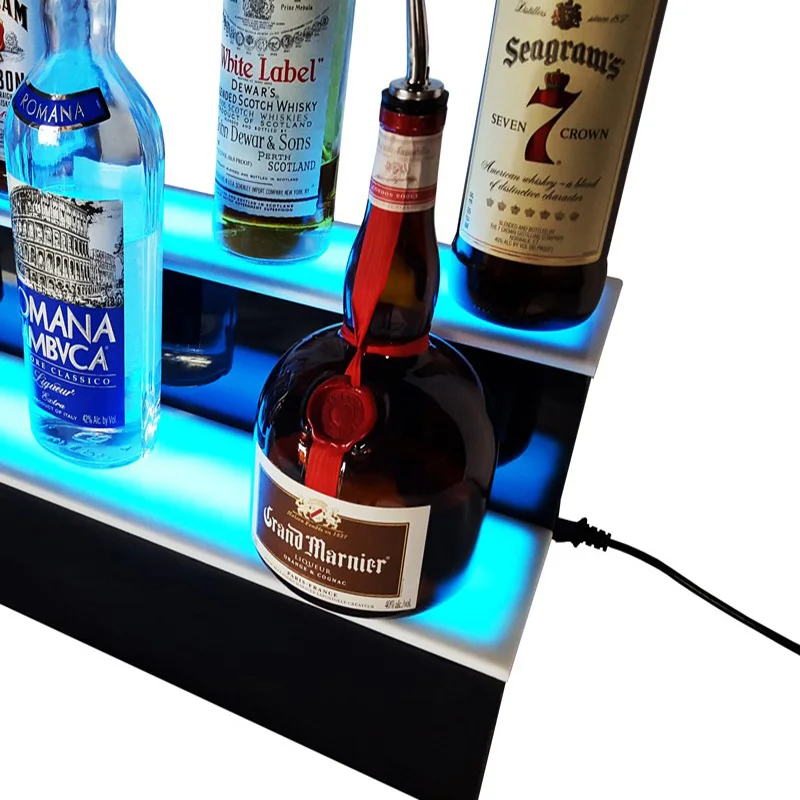 Acrylic Led Lighted Liquor Bottle Display Illuminated Stand Perfume