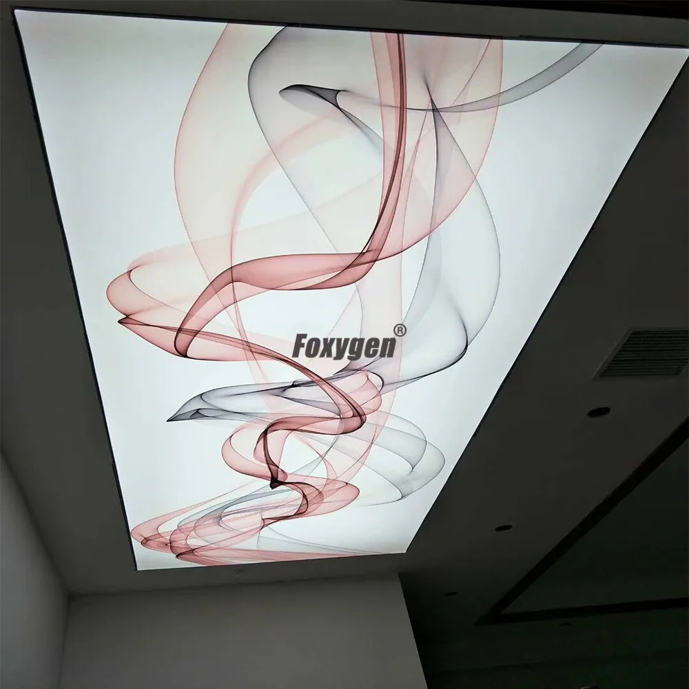 Artistic Pvc Products Colorful Backlit Translucent Stretch Ceiling ...
