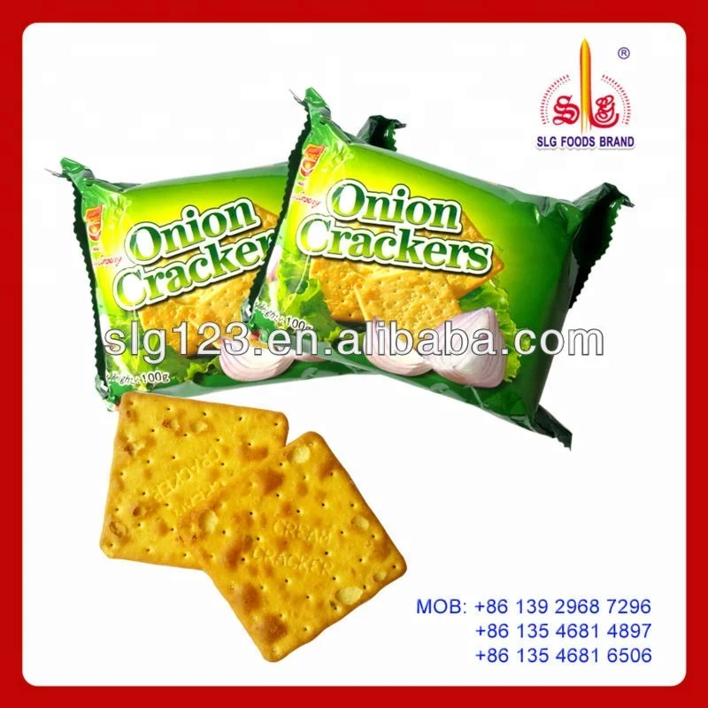 100g Sweet Vegetarian Crispy Onion Cracker Biscuit