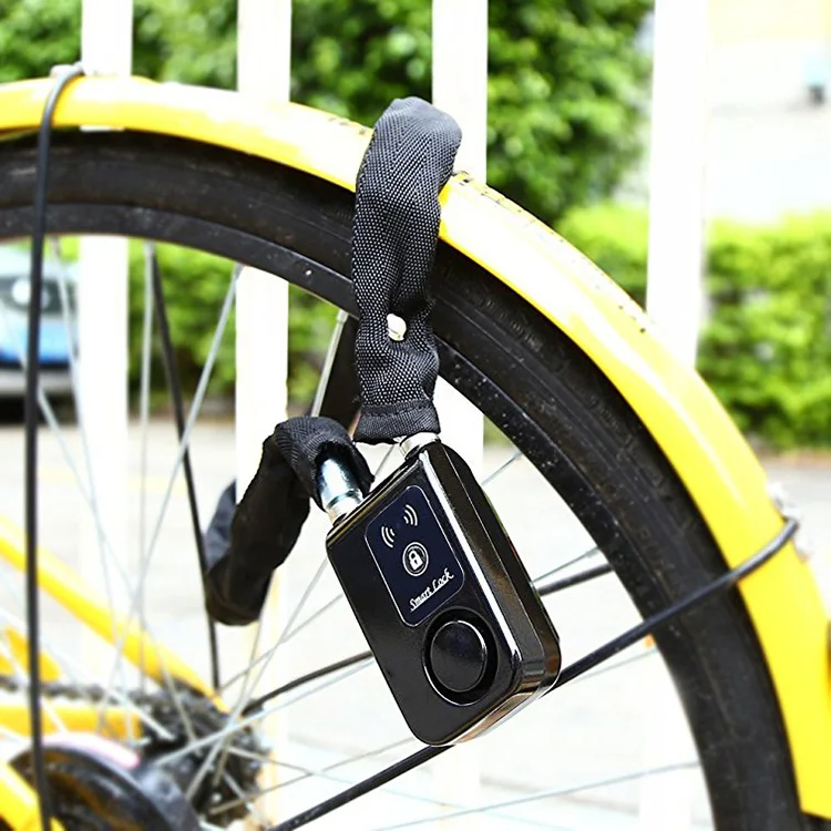 high security cycling locks smartphone app control bicycle motorcycle chain smart bike lock automatic bike accessories Alibaba