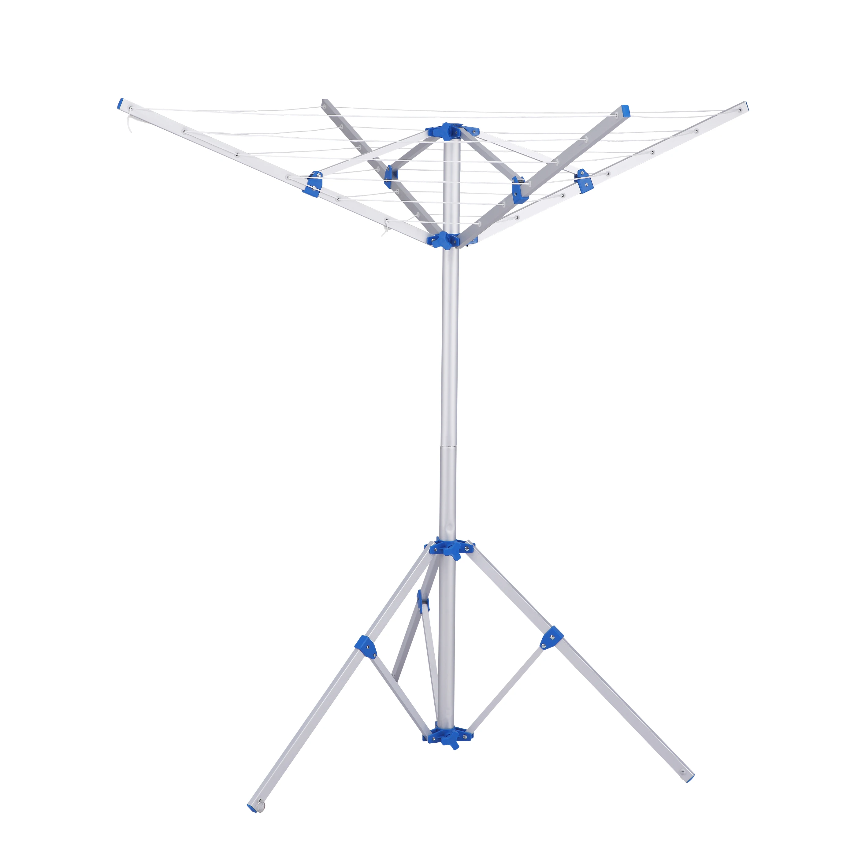 4 Arms and 3 Legs Folding Clothes Airer Portable Indoor Outdoor Dryer Washing Line Free Standing Laundry Clothes Line with Tripod Stand lyrlody Rotary Washing Line 