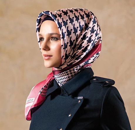 Foulard Carré Femme Ecroon - 90x90cm Satin Soie | Bandana Multifonction Motif Imprimé