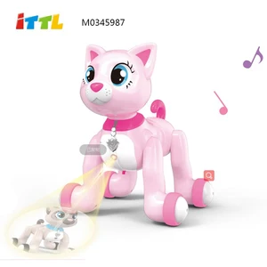 High Quality Pink Little Cat RC Animal Toy Robot Electric Plastic Electronic Christmas Gift on Sale