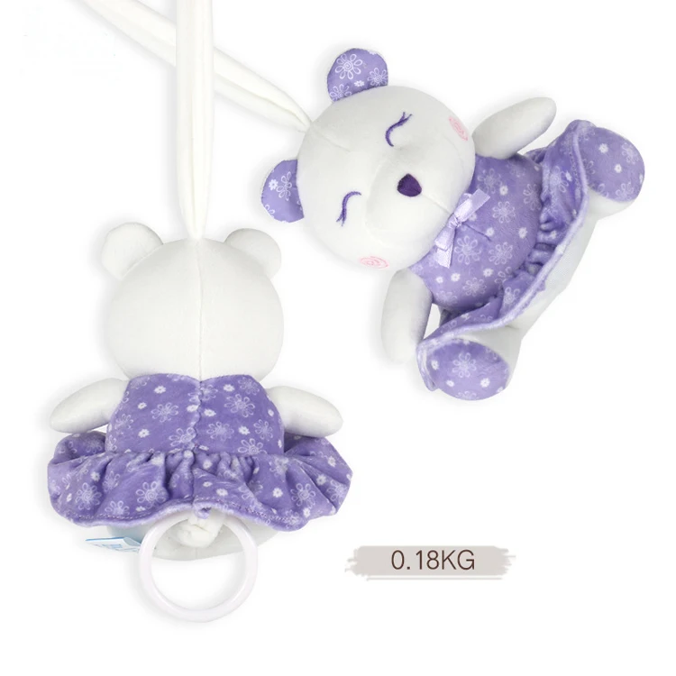 Персональная подвесная игрушка-кролик из плюша и спина в виде червя, детская погремушка