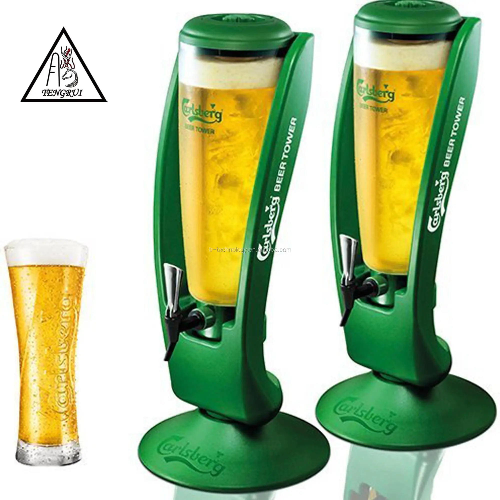 Beer Tower Dispenser 3 Liter, Plumwheat 3 Liters Tabletop