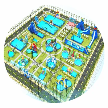 Amazing cheap best commercial inflatable water park ,water park business plan