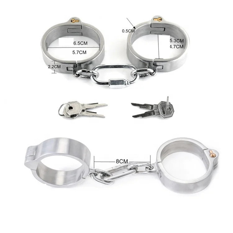 Sexy Handcuffs Stainless Steel Bondage Lock Fetish Wear Bondage Harness Buy Handcuffs