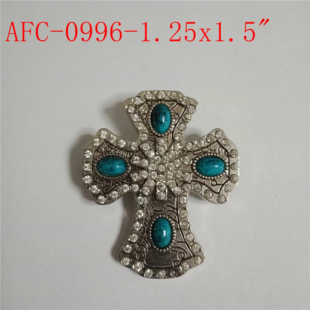 Turquoise Cross Belt Concho Western Concho