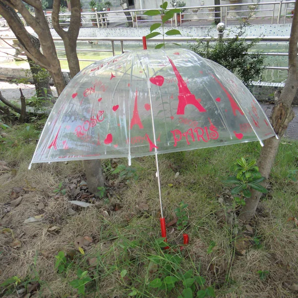 One Time Use Transparent Umbrella Apollo Shape Mushroom Umbrella with logo