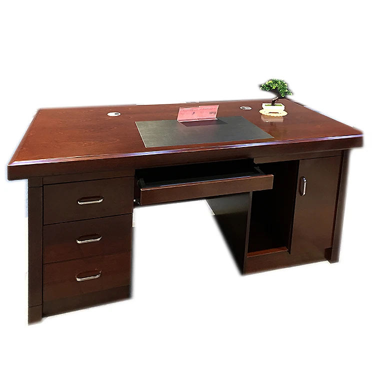 Walnut Finish Office Table Big Boss Computer Desk Office Furniture - China  Office Furniture, Chinese Furniture