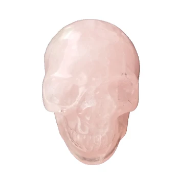 Customize rose crystal quartz carved small skulls natural stone quartz skulls