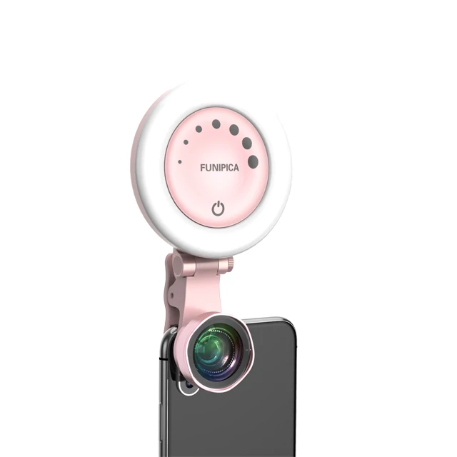 Anillo de Clip Flash de luz LED para Selfie Cámara Fotografía para todos los teléfonos móviles UK 