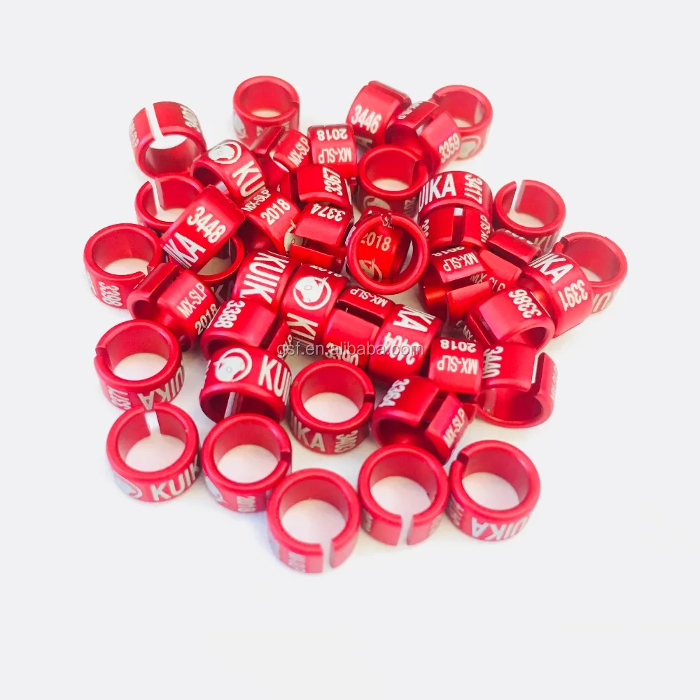 Been Ringen Voor Vogels - 100 Stuks 8mm Kleurrijke Markering - Bajonet Ring in 10 Kleuren