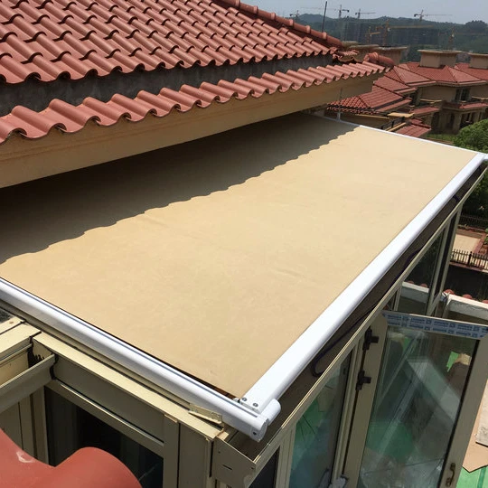 Retractable Motorized Balcony Conservatory Skylight Roof Retractable Awning Retractable Roof with Remote Control