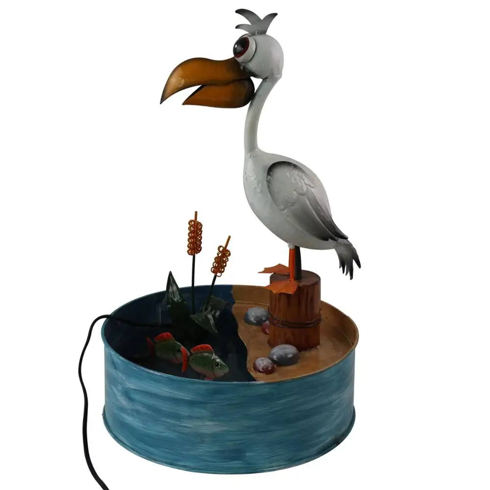 art metal  outdoorbird tabletop water fountain