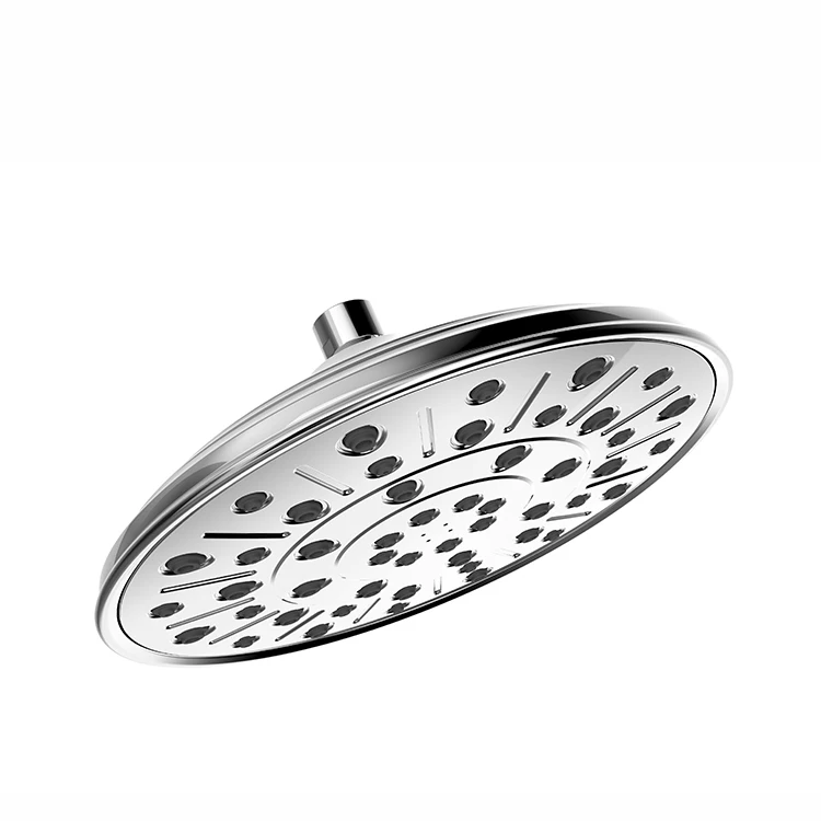 Gotonovo 8-Inch Rain Shower Faucet Set – Exposed Pipe, Double Cross Handles, 3-Function Tub Spout & Hand Spray, Chrome, Wall-Mount