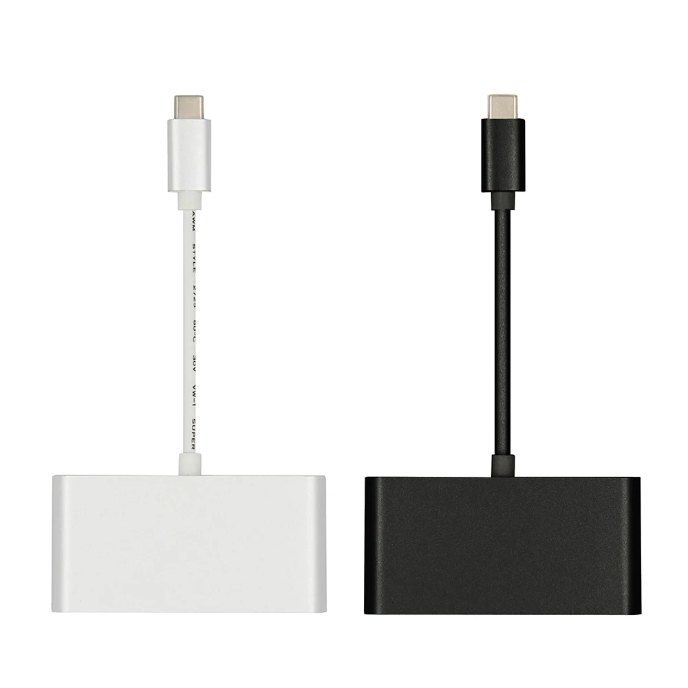 
Оптовая продажа Серебряный алюминий 3 порта Usb Hub 3,0 High Speed Usb Por концентратор Тип C зарядный хаб 