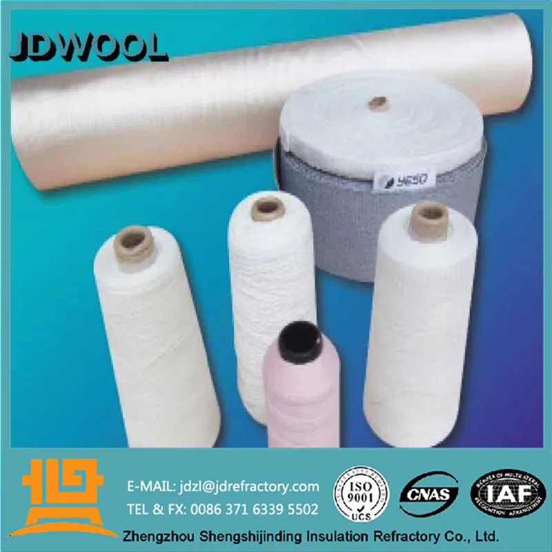
 JDWOOL high Heat oven insulation Textile Ceramic Fiber Yarn  