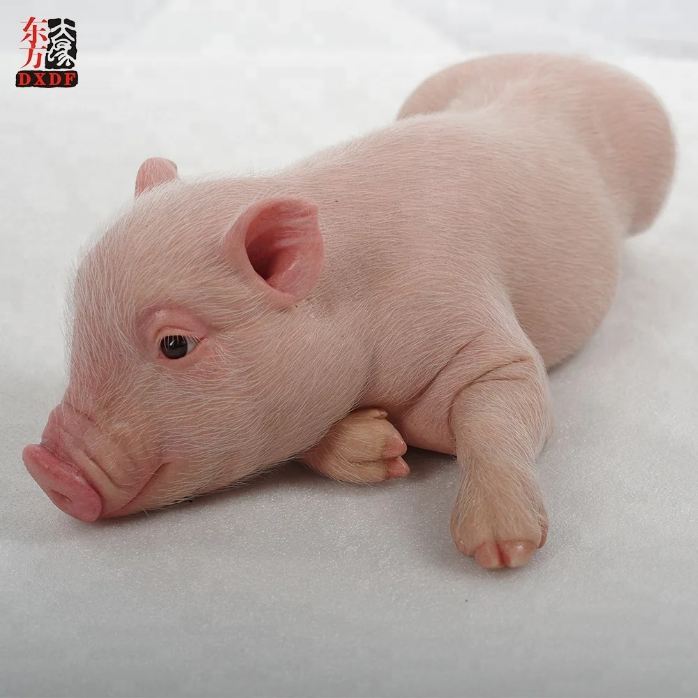 Simulation Unique Gifts Realistic Animal MINI Pigs Silicone Figure