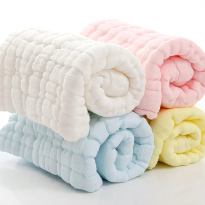Natural Muslin Cotton Baby Wipes Soft Newborn Towel Washcloth For Sensitive Skin 