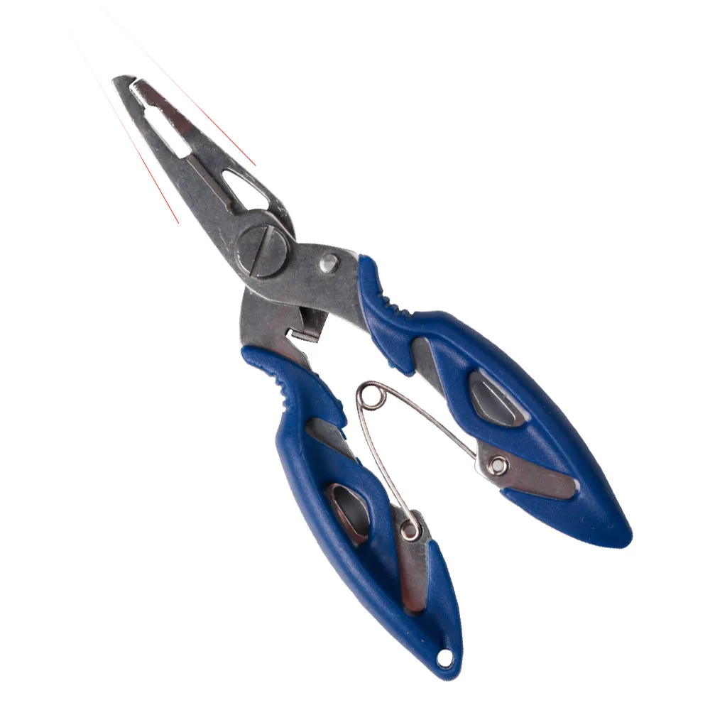 Stainless Steel Fishing Split Ring Scissors Line Cutter Pliers Tool Hook Remover 