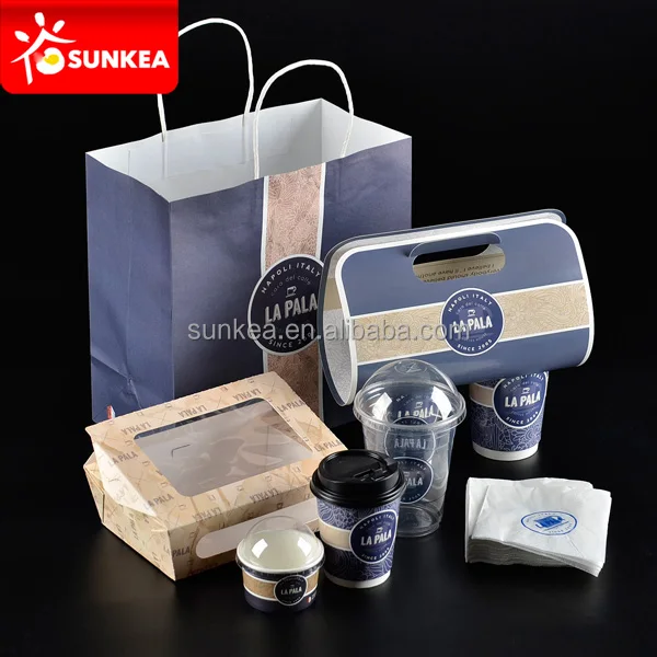 Custom Printed Disposable Take away To go Packaging Container Kraft Lu –  Fastfoodpak