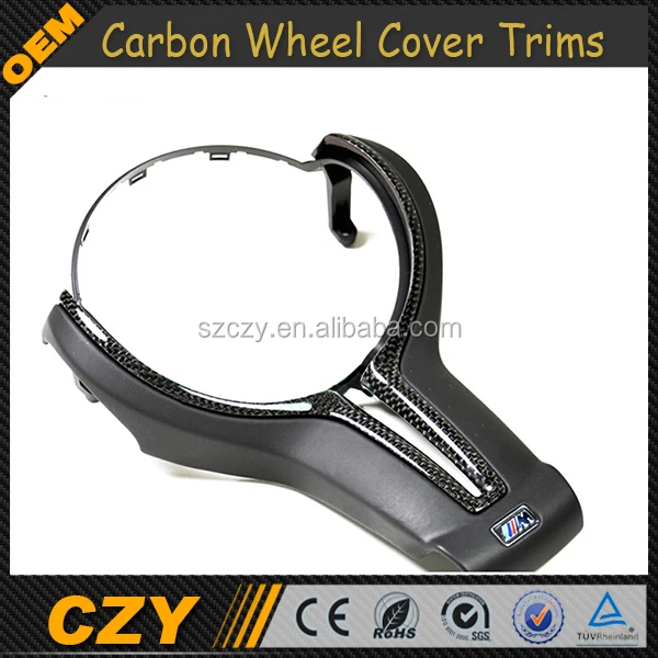 M3 M4 M5 M6 Carbon Steering Wheel Cover Trims for BMW F80 F82 F10 F12