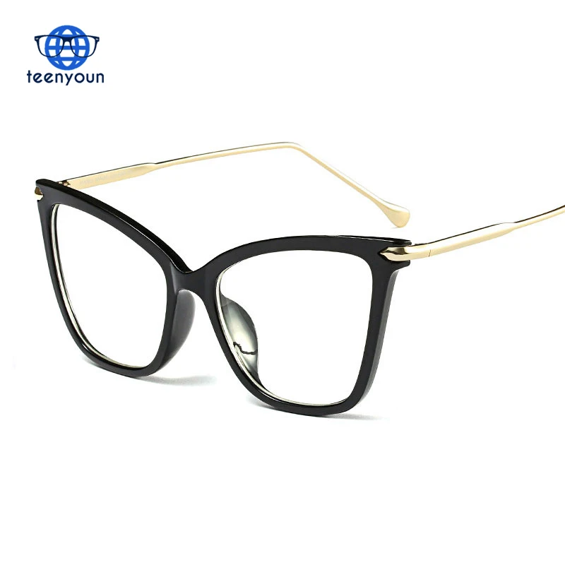 Women Cat Eye Glasses Men Triangle Optical Frames Ladies Fashion Eyewear  Prescription Transparent Spectacle Eyeglass Unisex 