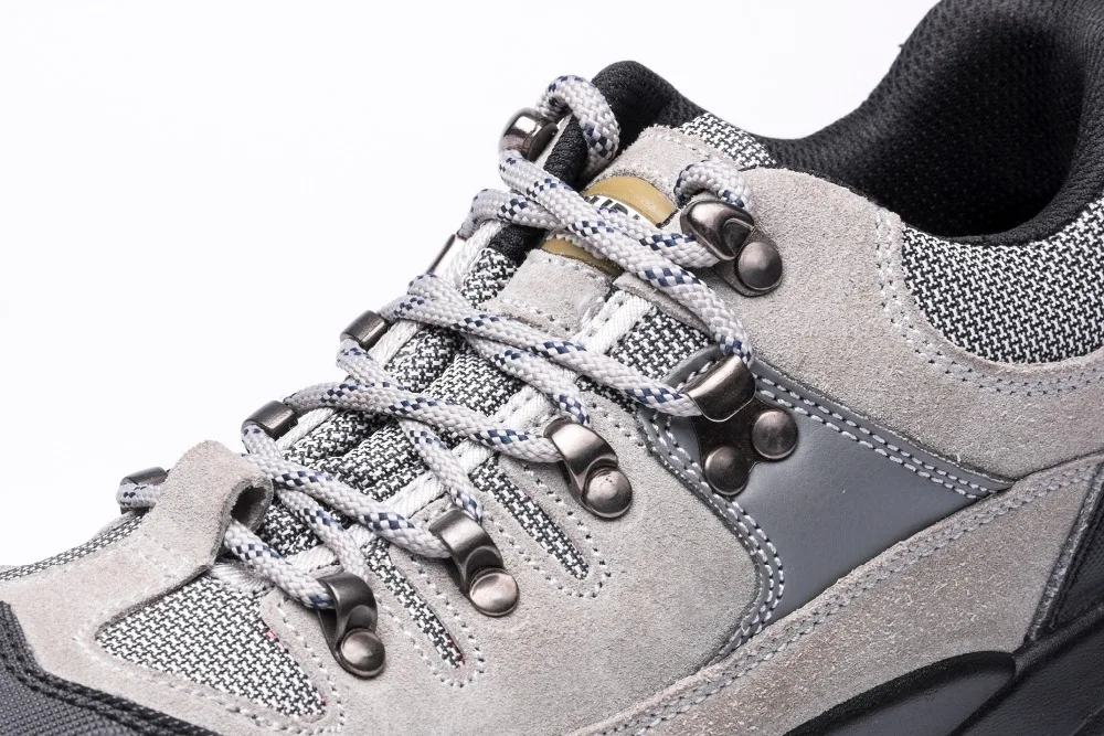 Дешевая оптовая продажа, обувь из микрофибры и кожи с резиновой подошвой, противоскользящая защитная обувь для вилочного погрузчика со стальным носком