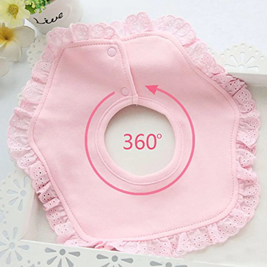 G859 Super Absorbent Lace Baby Dribble Bibs For Baby Girl