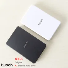 Free shipping New Styles TWOCHI A1 Original 2 5 External Hard Drive 80GB Portable HDD Storage