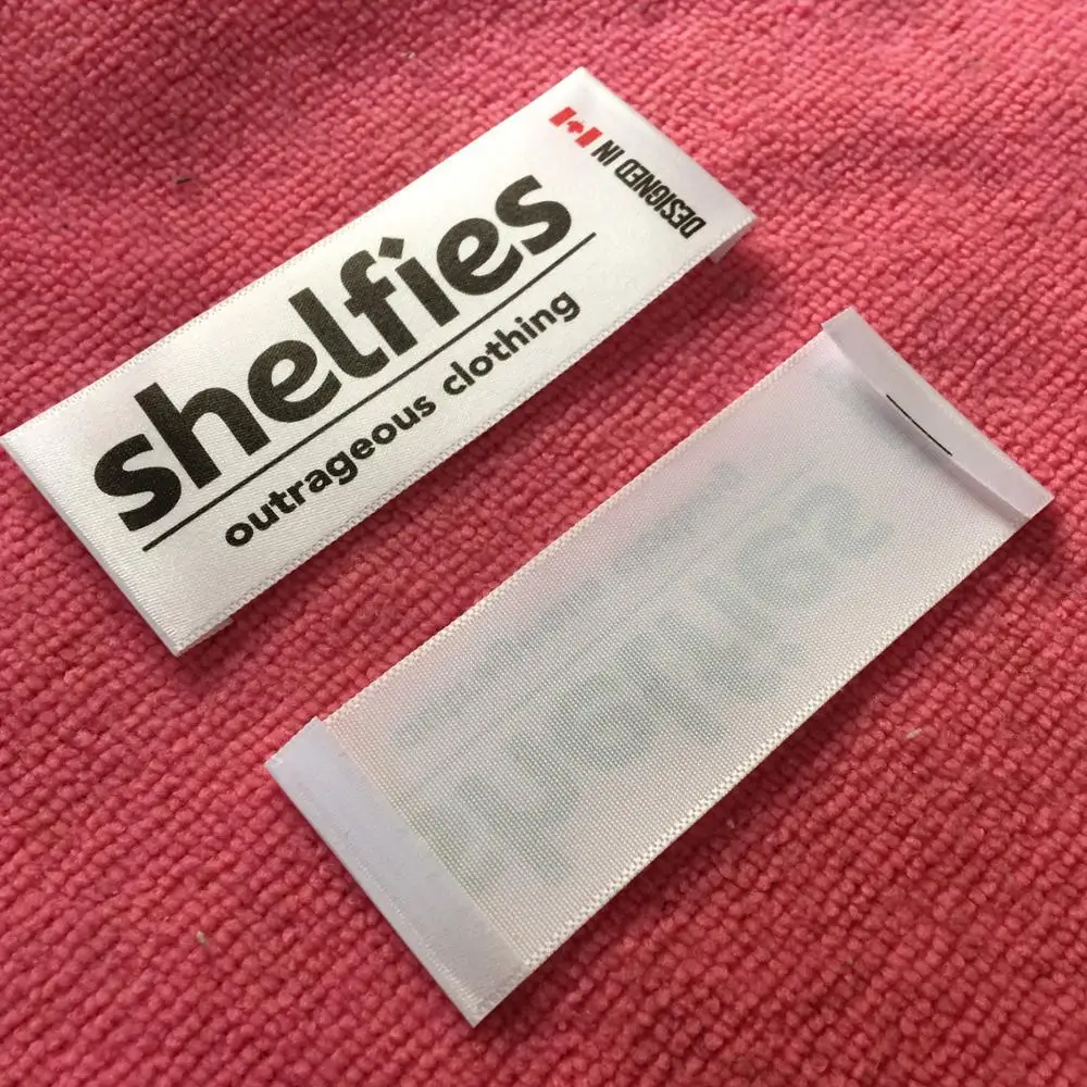Silk Screen Printing Clothing Label for Mattress,washing Satin Label for Quilt