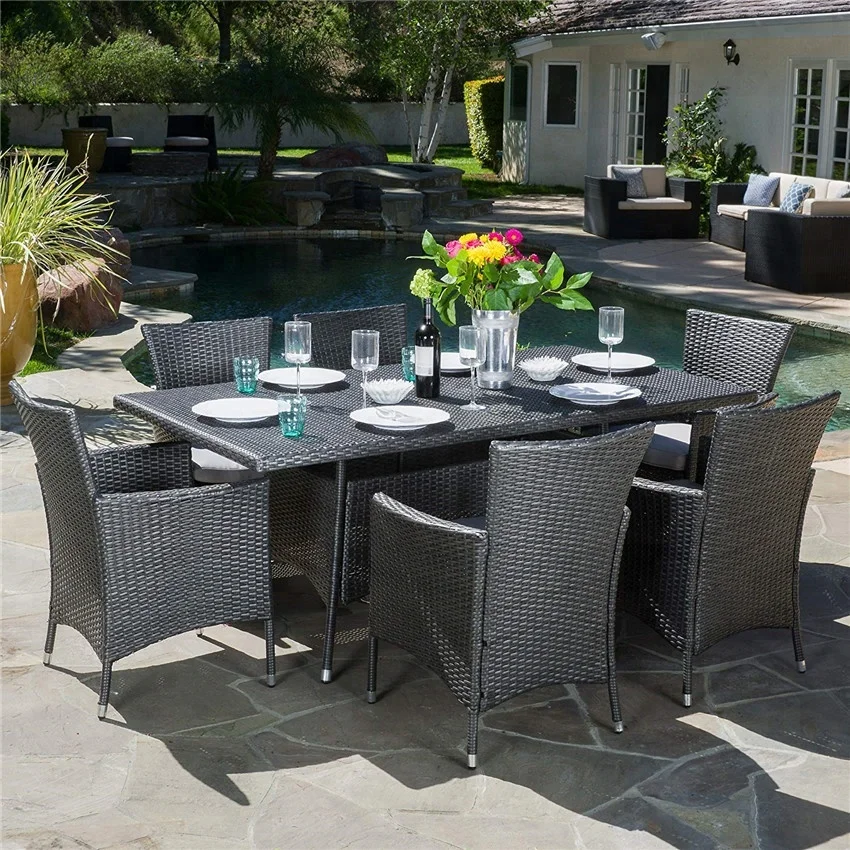 rattan garden casual dining set