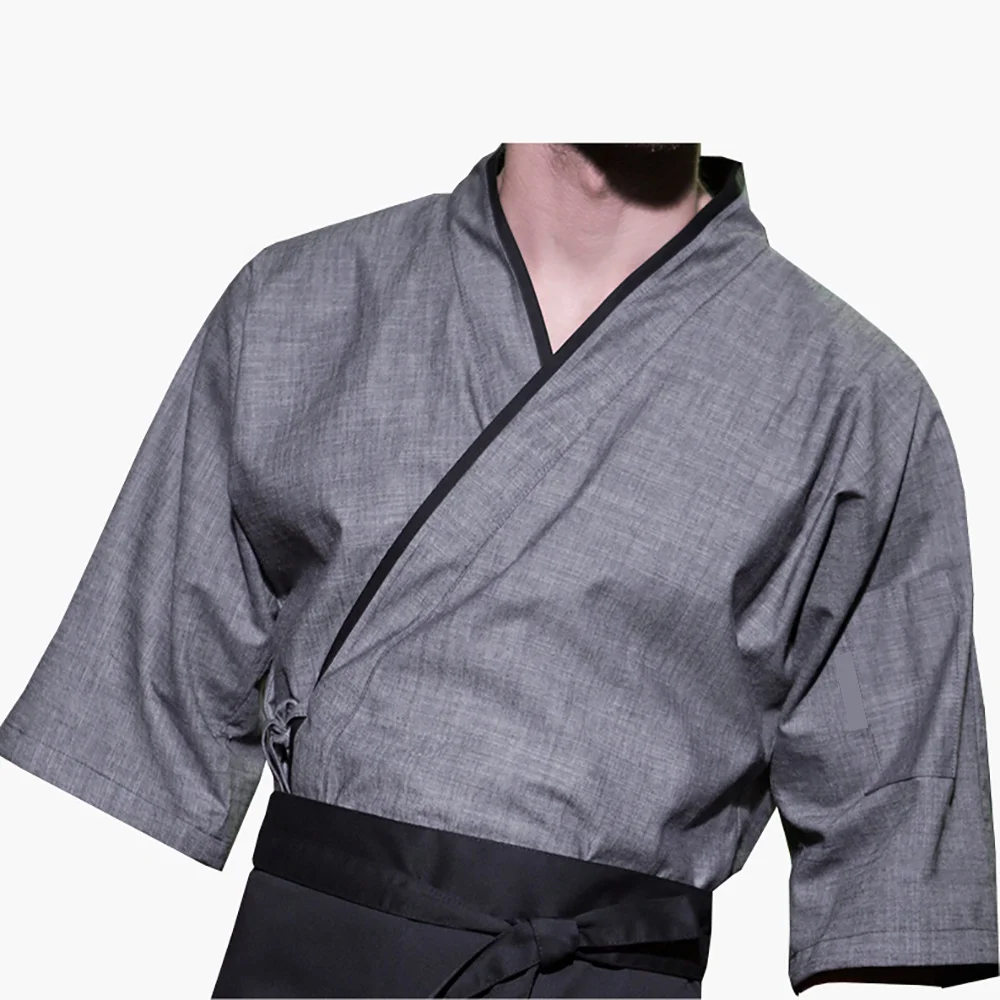 Одежда шеф-повара, пальто шеф-повара с жемчужными пуговицами-легкая в уходе саржевая куртка шеф-повара для мужчин