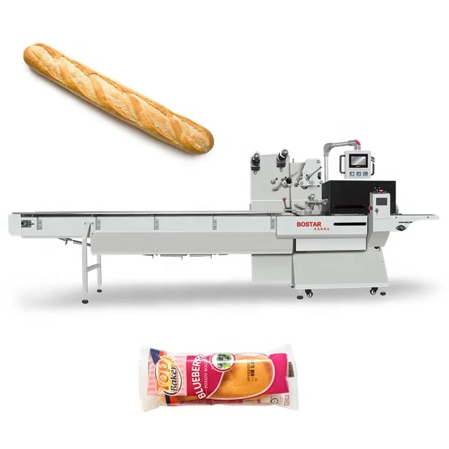 Автоматическая упаковочная машина для упаковки хлеба/печенья/тортов Qingdao bostar по заводской цене