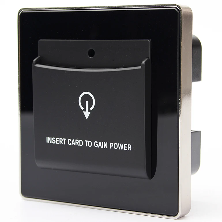 Hotel Key Card Switch Insert Switch RFID Energy Saver for Tempered Glass Metal Frame Panel Switch Smart