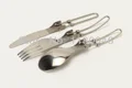 Folded Titanium Spoon Fork Knife For Camping Tableware Outdoor 3pcs Tableware Set Free Shipping