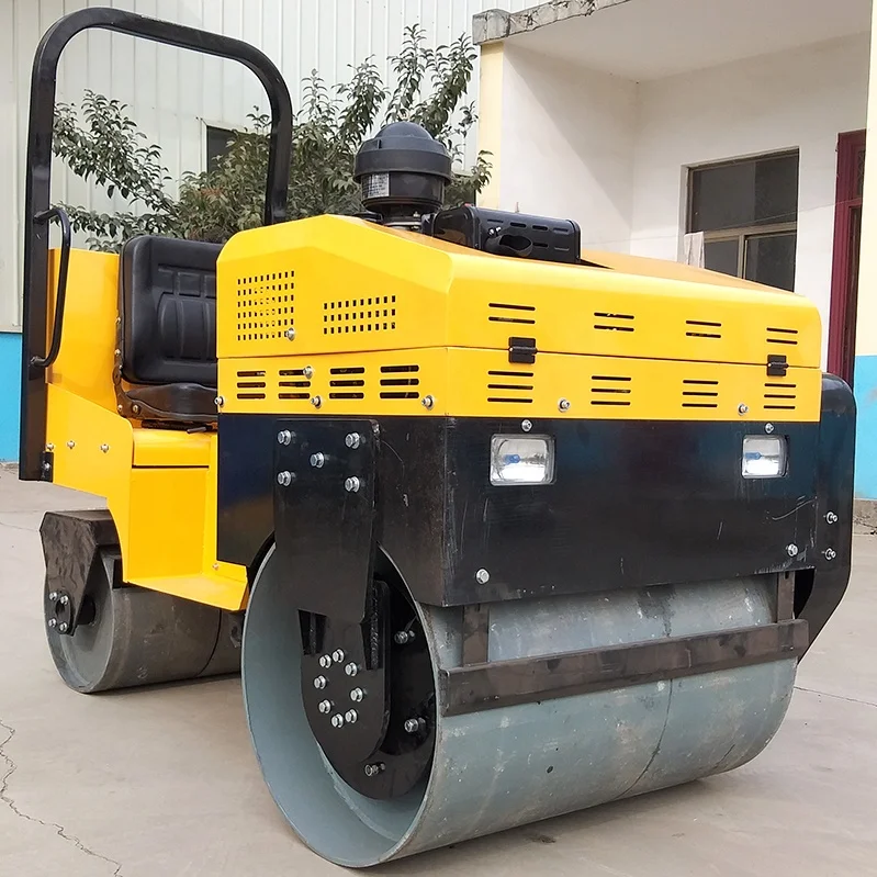 Ручной дорожный каток уплотнитель с двойным барабаном для продажи дизельный двигатель