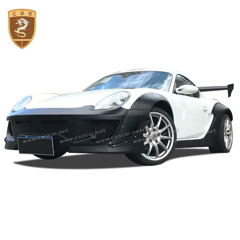 Buny Style Wide Fender Flares Extension Car Rear Front Bumper Suitable for Porsche 987 Boxster Cayman Body Kits